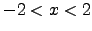 $-2<x<2$